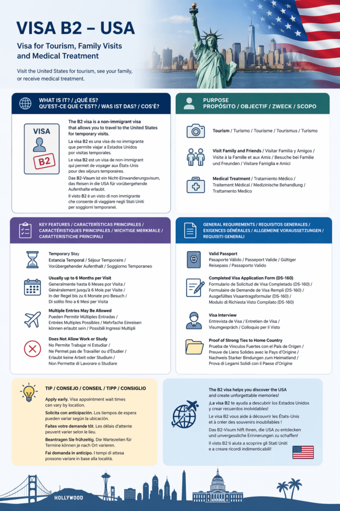 Informacje na temat wizy B2